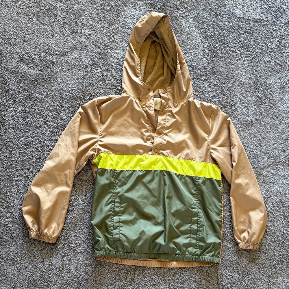 Thereabouts Tan Hooded Windbreaker Jacket